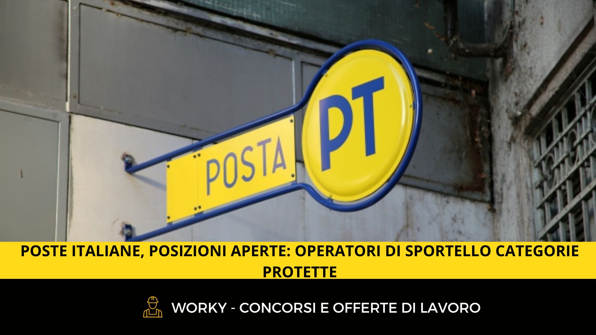 Poste Italiane, posizioni aperte operatori di sportello categorie protette